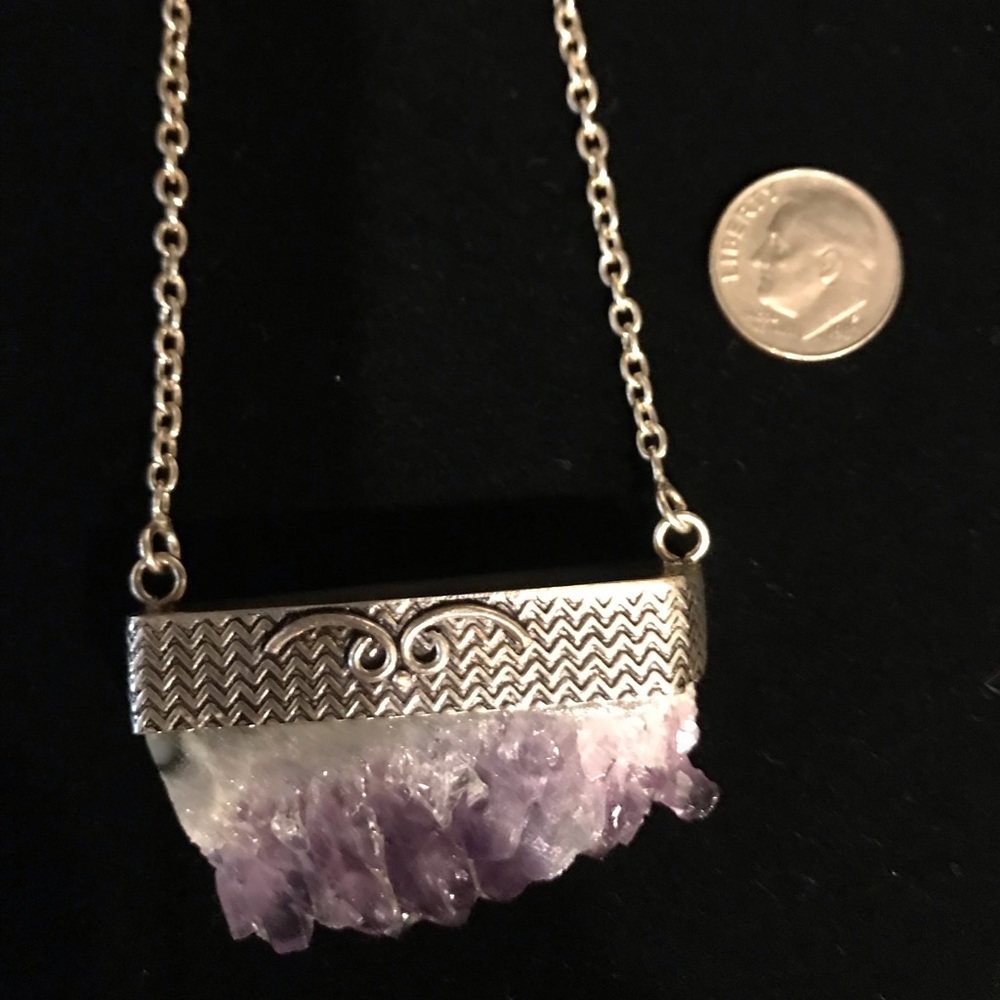 Elegant Purple Stone Necklace